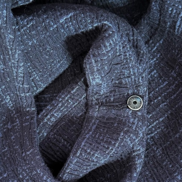 Eileen Fisher Crosshatch Cotton Tencel Stretch Boat Neck Dress Medium - Picture 7 of 7